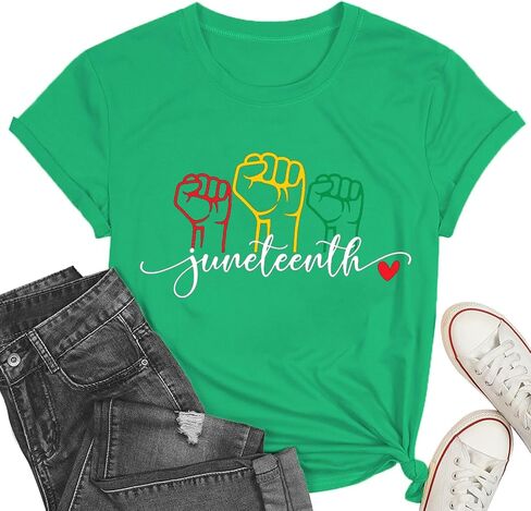 PQZ Juneteenth قميص المرأة السوداء التاريخ تي شيرت المرأة الأفريقية تي شيرت أماندا جورمان تي شيرت in Kuwait