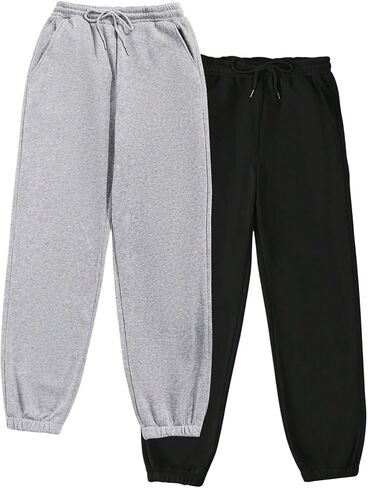 SOLY HUX Women's Lounge Pants 2 Packs Pajama Bottoms Sleepwear Casual Joggers Sweatpants in Kuwait