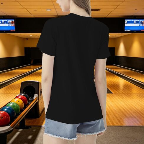 Bowling Shirts for Women Too Legit to Split T-Shirt Retro Sunset Bowler Bowling League Team Tee in Kuwait