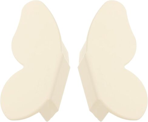 Ciieeo Butterfly Cabinet Handles and Decorative Drawer Pulls for Room Furniture, Metal Butterfly Knobs in Light Cream, 32mm Hole Spacing, 1 Pair for Wardrobe, Cabinet, and Dresser in Kuwait