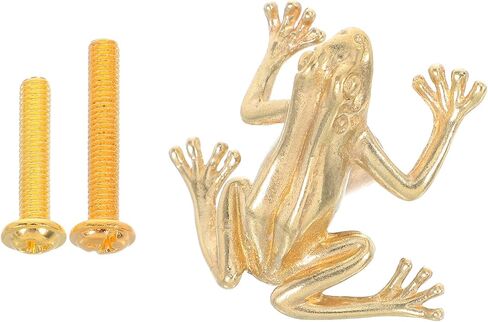 jojofuny Frog-Shaped Brass Drawer Pull Handle Decorative Wardrobe Knobs Animal Cabinet Hardware for Bedroom Furniture in Kuwait