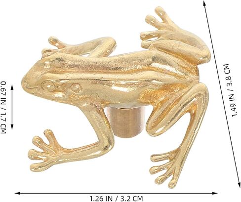 jojofuny Frog-Shaped Brass Drawer Pull Handle Decorative Wardrobe Knobs Animal Cabinet Hardware for Bedroom Furniture in Kuwait