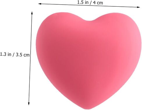 Hemobllo 4pcs Pink Heart Shaped Drawer Pull Handles Soft Cartoon Cabinet Knobs for ’ Room Dresser Wardrobe Furniture Accessories in Kuwait