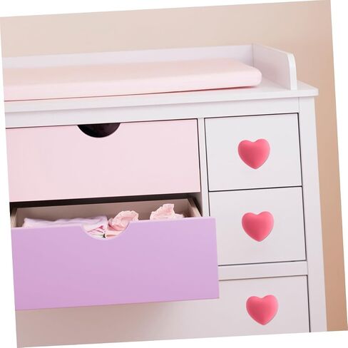 Hemobllo 4pcs Pink Heart Shaped Drawer Pull Handles Soft Cartoon Cabinet Knobs for ’ Room Dresser Wardrobe Furniture Accessories in Kuwait