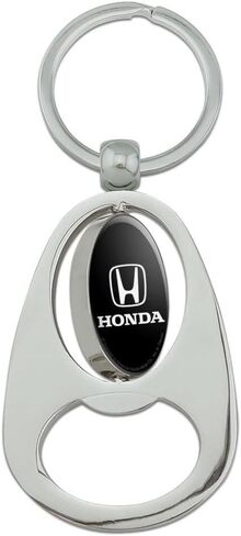 GRAPHICS & MORE Honda Logo Keychain Chrome Metal Spinning Oval Bottle Opener in Kuwait