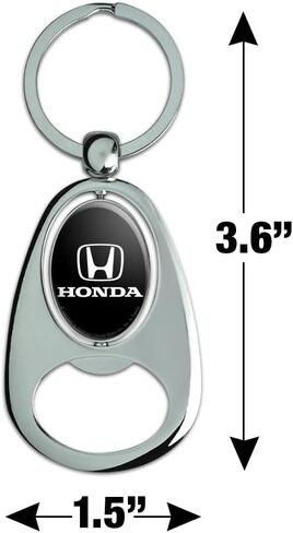 GRAPHICS & MORE Honda Logo Keychain Chrome Metal Spinning Oval Bottle Opener in Kuwait