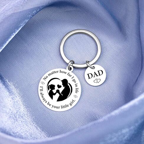 Fathers Day Birthday Gift for Dad from Daughter Unique Dad Keychain Birthday Fathers Day Gift Ideas for Dads-No matter how far I go in life, I'll always be your little girl in Saudi Arabia