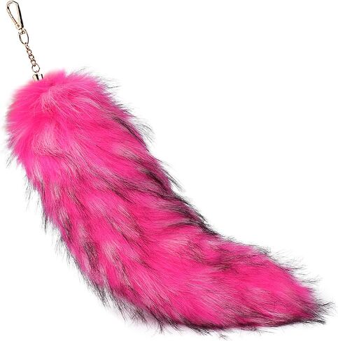 Faux Fur Tail Keychain Wolf Fox Tail Pendant Keyring Handbag Accessories in Saudi Arabia