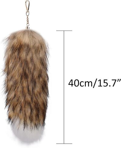 Faux Fur Tail Keychain Wolf Fox Tail Pendant Keyring Handbag Accessories in Saudi Arabia
