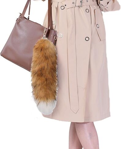 Faux Fur Tail Keychain Wolf Fox Tail Pendant Keyring Handbag Accessories in Saudi Arabia