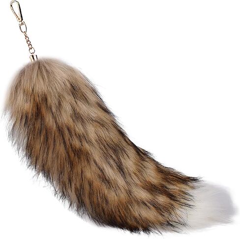 Faux Fur Tail Keychain Wolf Fox Tail Pendant Keyring Handbag Accessories in Saudi Arabia
