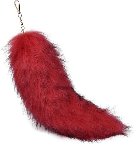Faux Fur Tail Keychain Wolf Fox Tail Pendant Keyring Handbag Accessories in Saudi Arabia