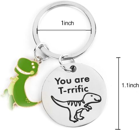 Dinosaur Keychain,Dino Keychain for Women Men,You Are T-rrific Gifts Dinosaur Gifts for Adults Birthday Christmas in Kuwait