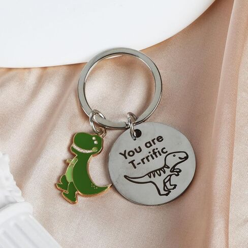 Dinosaur Keychain,Dino Keychain for Women Men,You Are T-rrific Gifts Dinosaur Gifts for Adults Birthday Christmas in Kuwait