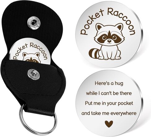 Raccoon Themed Gifts Raccoon Keychain Cute Animal Pocket Hug Token Emotional Support Gift Small Christmas Stocking Stuffers for Raccoons Lovers Boyfriend Girlfriend Son Daughter Best Friend in Saudi Arabia