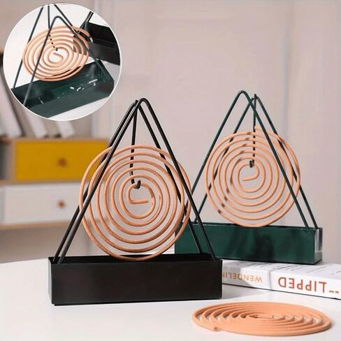 2 حزمة من حوامل لفائف البعوض المثلثة الأنيقة سهلة التنظيف للعلاج بالروائح، هيكل بلاستيكي خالٍ من الطاقة لعصي لفائف البخور الداخلية والخارجية in Kuwait