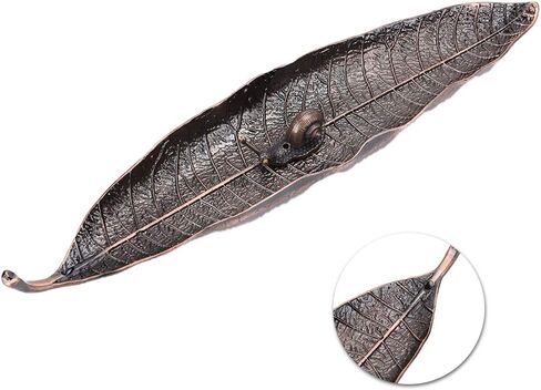 Leaf Snail Incense Holder Set, Zinc Alloy Material, Incense Holders for Sticks, with Little Snail Holder, for Study Bedroom Yoga Meditation Room in Kuwait