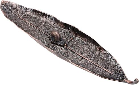 Leaf Snail Incense Holder Set, Zinc Alloy Material, Incense Holders for Sticks, with Little Snail Holder, for Study Bedroom Yoga Meditation Room in Kuwait