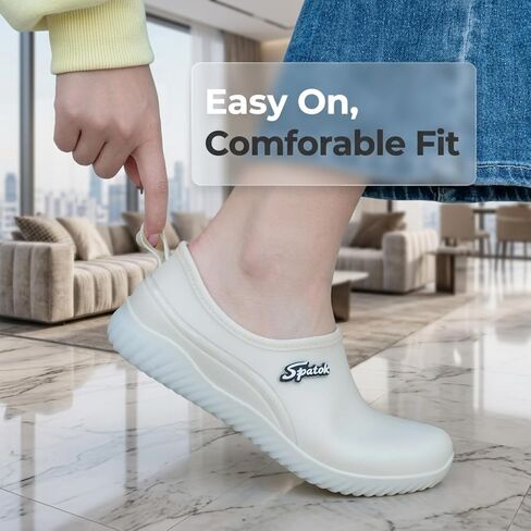 Women's Waterproof Low Top Rain Boots, Fashion Non-Slip Garden Shoes Rubber Ankle Boots, Slip-on Short Rain Booties for Commuting Car Wash in Kuwait