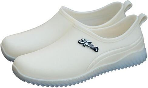 Women's Waterproof Low Top Rain Boots, Fashion Non-Slip Garden Shoes Rubber Ankle Boots, Slip-on Short Rain Booties for Commuting Car Wash in Kuwait