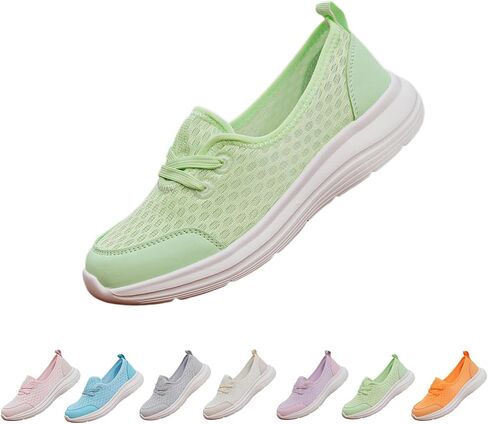 Women's Soft Sole Mesh Comfort Orthopedic Shoes, New Women's Breathable Slip On Arch Support Non-Slip Nurse Sneaker in Kuwait