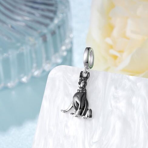 Doberman Gifts for Women 925 Sterling Silver Doberman Charms for Bracelets Dog Charms Jewelry Gifts for Women in Kuwait