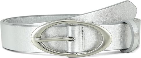 Earnda Women Faux Leather Belt for Jeans Pants Fashion Ladies Waist Belts with Gold Silver Oval Buckle in Saudi Arabia