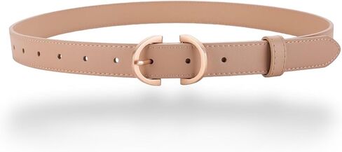 Women's Belt Soft Genuine Leather Belts Waist Belt Solid Color Gold Buckle Waistband For Pants, Jeans & Dress in Kuwait