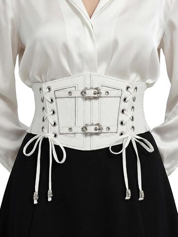 Lace-up Cinch Corset Belt Tied Waist Belts Elastic Renaissance Pirate Corsets Costume for Women in Saudi Arabia