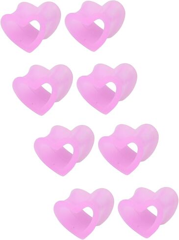Silicone White Hollow Heart 4 Pairs Ear Skin Tunnels Flexible Stretching Set Hypoallergenic Soft Gauges Expander Kit Body Piercing Jewelry Men Women Tuneles De Oreja Para Hombre 4 mm(6 G) in Saudi Arabia