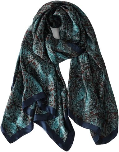 LONDON Women’s Satin Silky Scarf Gift Box Large Lightweight Silky Smooth Shawl Wrap for Hair, Head, Neck or Hijab in Kuwait