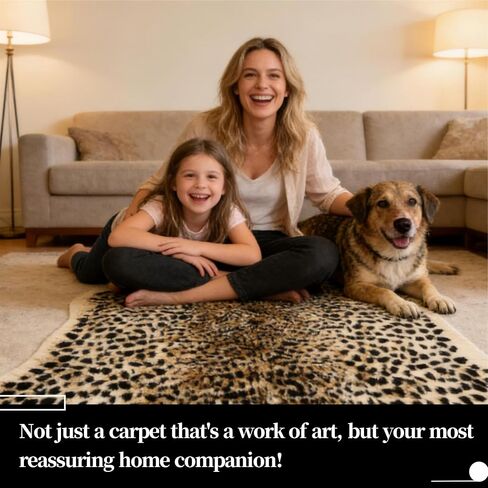 5.2ft x 7ft Leopard Rug Fluffy Animal Print Leopard Rug Cheetah Print Cheetah Print Carpet Faux Fur Hide Cowhide Skin Mat Area Carpet for Nursery Home Office Living Room Bedroom in Saudi Arabia