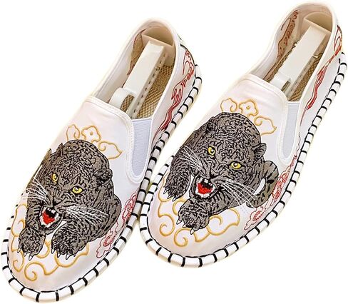 Embroidered Tai Chi Kung Fu Shoes, 12 Styles, Unisex Canvas Martial Arts Flats, Traditional Chinese Slip-On Sneakers with Non-Slip Sole for Men and Women in Saudi Arabia