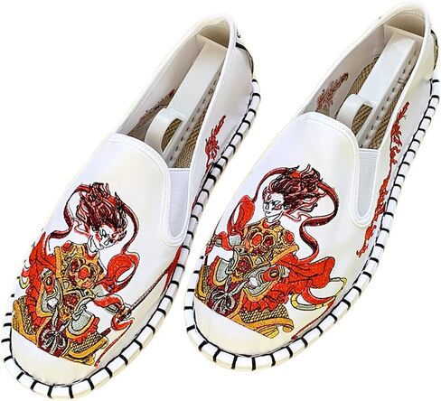 Embroidered Tai Chi Kung Fu Shoes, 12 Styles, Unisex Canvas Martial Arts Flats, Traditional Chinese Slip-On Sneakers with Non-Slip Sole for Men and Women in Saudi Arabia