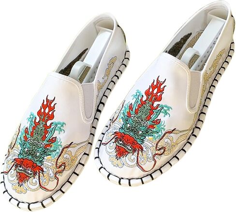 Embroidered Tai Chi Kung Fu Shoes, 12 Styles, Unisex Canvas Martial Arts Flats, Traditional Chinese Slip-On Sneakers with Non-Slip Sole for Men and Women in Saudi Arabia