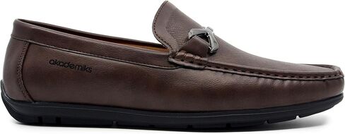 AKADEMIKS Men's Textured Slip On Driving Loafers Memory Foam Casual Dress Shoes in Saudi Arabia