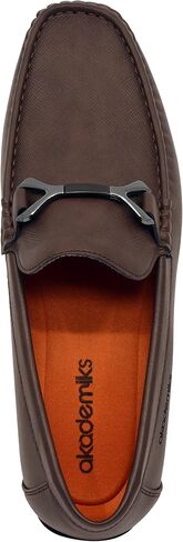 AKADEMIKS Men's Textured Slip On Driving Loafers Memory Foam Casual Dress Shoes in Saudi Arabia