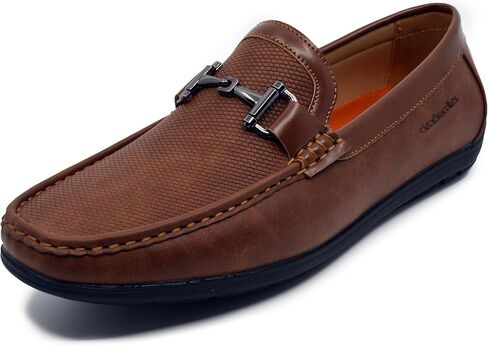 AKADEMIKS Men's Textured Slip On Driving Loafers Memory Foam Casual Dress Shoes in Saudi Arabia