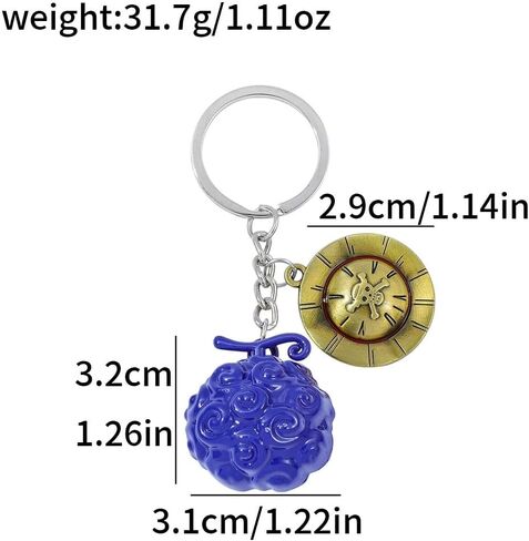 Anime Keychain Devil Fruit Design Gum Gum Fruit Charm Manga Inspired Anime Accessories Collectible Gift for Fans in Saudi Arabia