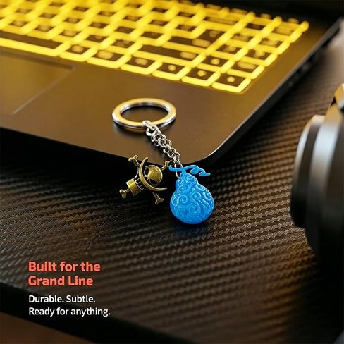Anime Keychain Devil Fruit Design Gum Gum Fruit Charm Manga Inspired Anime Accessories Collectible Gift for Fans in Saudi Arabia