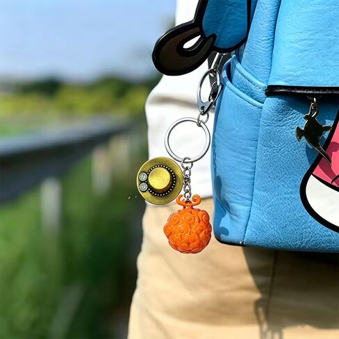 Anime Keychain Devil Fruit Design Gum Gum Fruit Charm Manga Inspired Anime Accessories Collectible Gift for Fans in Saudi Arabia