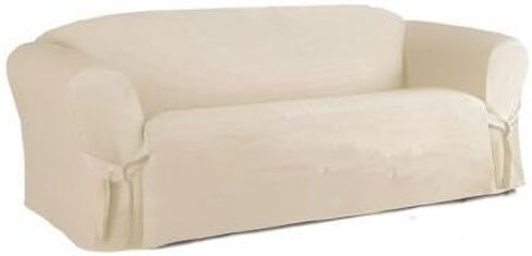 Linen Store Microsuede Slipcover Furniture Protector Cover, Perfect for Pets, Beige, Sofa in Saudi Arabia