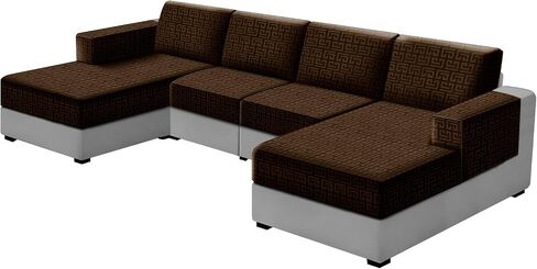 UNBBRRL 10 Pieces Stretch Sofa Cushion Covers for U-Shaped Modular Sectional Couch with 4 Seats+4 Backs+2 Arms, Upholstered Covers for Sofa Bed with Deep Double Chaise (Avocado,10 Pieces Set) in Saudi Arabia