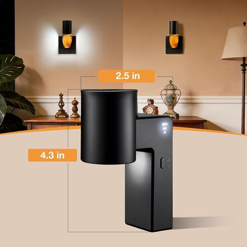 ROSSEX 2 Pcs Wall Fragrance Plug in with Night Light Compatible with Bath and Body Works Wallflowers, with 3-Speed Adjustable Fragrance Essential Oil Diffuser for Home, Black in Kuwait