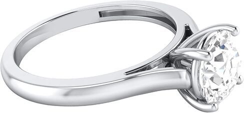 Solitaire Engagement Ring for Women's with IGI Certified Round Lab Grown Diamond in 14K Gold (Clarity : VS-SI, Color: G-H) in Kuwait