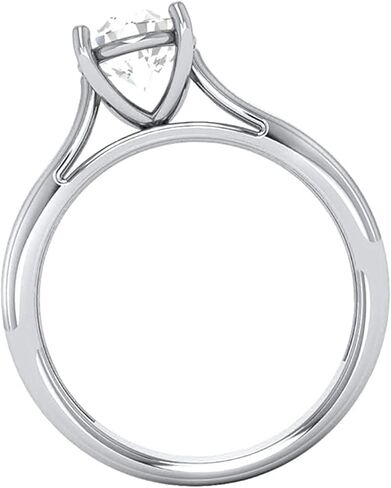 Solitaire Engagement Ring for Women's with IGI Certified Round Lab Grown Diamond in 14K Gold (Clarity : VS-SI, Color: G-H) in Kuwait