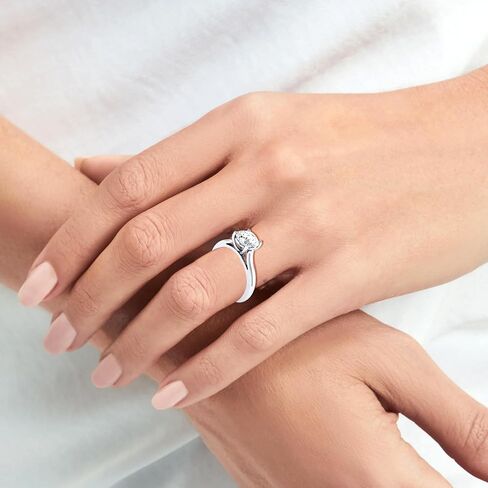 Solitaire Engagement Ring for Women's with IGI Certified Round Lab Grown Diamond in 14K Gold (Clarity : VS-SI, Color: G-H) in Kuwait