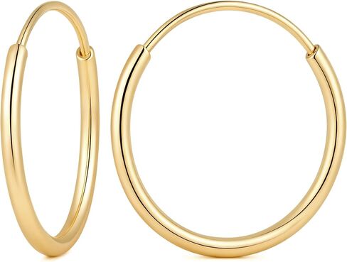KKR Gold Hoop Earrings 14K Gold Earrings for Women 14K Gold Hoop Earring for Women Hoops 1.5mm Sleek Lightweight and Endlessly Versatile Hoops Earring for Womens in Saudi Arabia