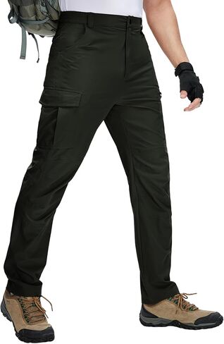 Men's Hiking Pants Lightweight Work Pants Waterproof Travel Fishing Climbing Outdoor Stretch Cargo Pants in Saudi Arabia