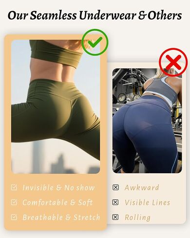 Women's Seamless Underwear High Waisted Full Coverage Ladies Panties 5-Pack in Kuwait